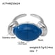 A774-Steel Dark Blue Resin Ring/No.7