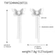 TXF324-Steel Butterfly Zircon Tassel Earrings Picture8