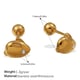 EH1168WEG White Diamond Gold Stud Earrings