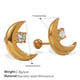 EH1164WEG White Diamond Gold Stud Earrings Picture7