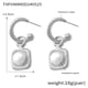 TXF048-Steel Freshwater Pearl Earrings Picture7