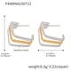 F448-Gold three-layer geometric earrings Picture6