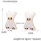 F321-Golden Pearl White Earrings