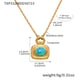 TXP332-Golden Turquoise Necklace 38+5cm