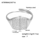 A789-Steel Color Square 5A Zircon Ring-Size 7/No.7 Picture4