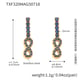 TXF320-Blue zircon earrings Picture2