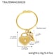 TXA299-5A Zircon Love Key Lock Gold Ring-Size 7 Picture3