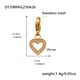 D159-Golden hollow heart zircon pendant Picture3