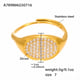 A789-Gold Oval 5A Zircon Ring-Size 7/No.7 Picture3