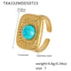 TXA332-Golden Turquoise Ring-Size 7 Picture2
