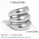 silver color/Ring size 8/One piece ring Picture3