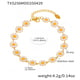 TXS256-Golden small chrysanthemum flower anklet 20+5cm Picture3