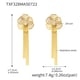 TXF328-Golden Flower Zircon Tassel Earrings Picture7