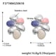 F371-Steel Colorful Pink White Blue Earrings
