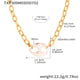 TXP309-Pig Nose White Necklace 46+5cm Picture2