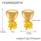 F332-Golden Yellow Stone Earrings Picture3