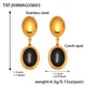 TXF269-Goldene schwarze Opalohrringe Bild5