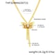 TXP324-Gold Butterfly Tassel Necklace 55+5cm