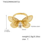 TXA324-Gold Butterfly Zircon Ring-Size 7 Picture5