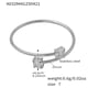 A032-Steel 5A Zirconia Ring/No.7