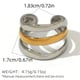 Gold and silver color/One Size/One piece ring Picture3
