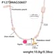 P1273-Colored Bead Fishtail Pendant Necklace-38+7cm Picture7