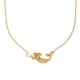 Imitation Pearl Mermaid Pendant Necklace - Gold Picture2