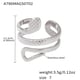 A786-Steel double snake ring/No.7 Picture2