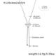 P1291-Steel Love Zircon Necklace 72cm Picture2