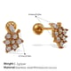 EH1166WEG White Zirconium Gold Earrings Picture9