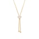 P1291-Golden love zircon necklace 72cm