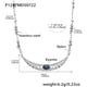 P1247-Steel Kyanite Moon Necklace 39+5cm Picture8
