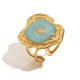 Vintage Oil Drop Turtle Open Ring-Gold