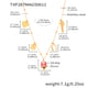 TXP287-Golden Red Bell Enamel Necklace 41+5cm Picture16