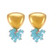 F332-Golden Blue Stone Earrings Picture4