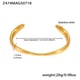 Z474-Gold Geometric Open Bracelet Picture3