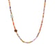 P1269-Mixed color faceted zircon beaded necklace 40+7cm
