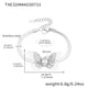 TXE324-Steel Butterfly Zircon Bracelet 15+5cm Picture4