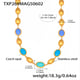 TXP269-Goldblaue Opalkette 41+5cm Bild15