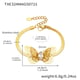 TXE324-Gold Butterfly Zircon Bracelet 15+5cm Picture3