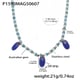P1590-Blue and white natural stone pendant necklace-40+5cm Picture4