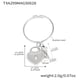 TXA299-5A Zircon Love Key Lock Steel Ring-Size 7 Picture4