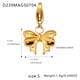 D239-Gold bow pendant 2 pieces Picture5