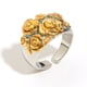 Large and small flower open ring-two colors