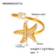A806-Gold 5A Zircon Starfish Ring-Size 7/No.7 Picture7