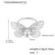 TXA324-Steel Butterfly Zircon Ring-Size 7 Picture6