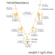 TXP287-Golden White Bell Enamel Necklace 41+5cm Picture18