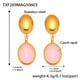 TXF269-Gold Rosa Opal Ohrringe 
