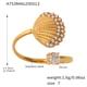 A753-Gold 5A Zircon Shell Ring/No.7 Picture5