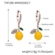 TXF288-4 Lemon Steel White Diamond Earrings